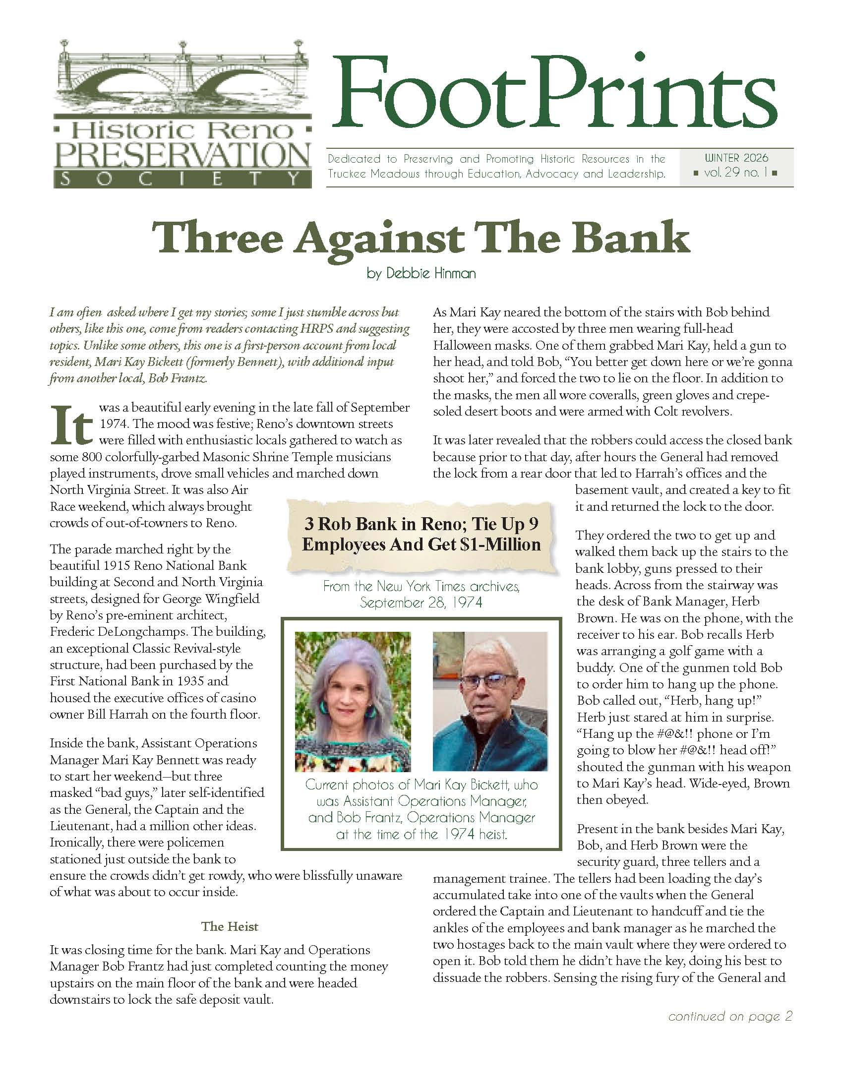 FootPrints Volume 29, Number 1, Winter 2026